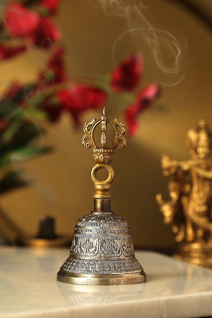 Dorjee Design Hand Bell In Brass by Amoliconcepts