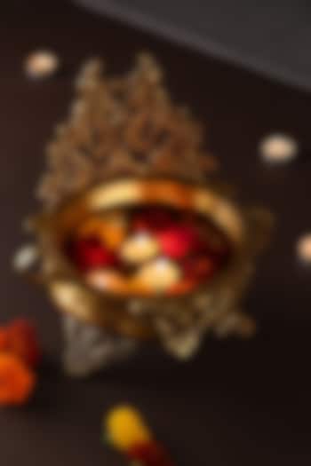 Peacock Design Urli In Brass by Amoliconcepts at Pernia's Pop Up Shop