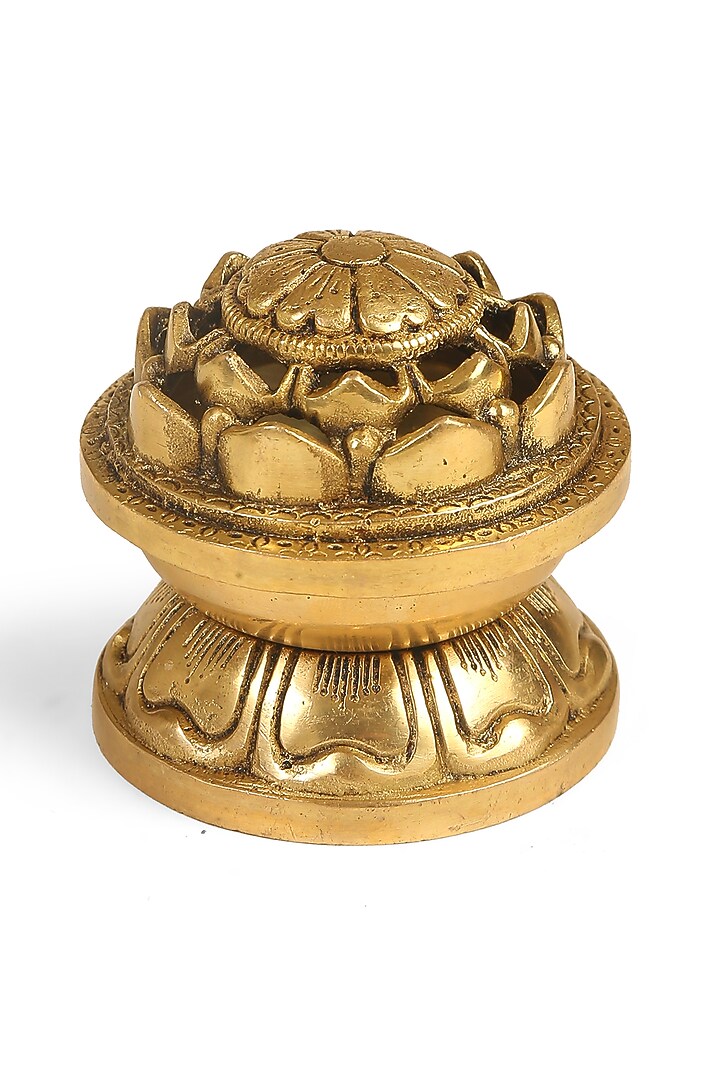Antique Gold Brass Handcrafted Incense Burner by Amoliconcepts at Pernia's Pop Up Shop