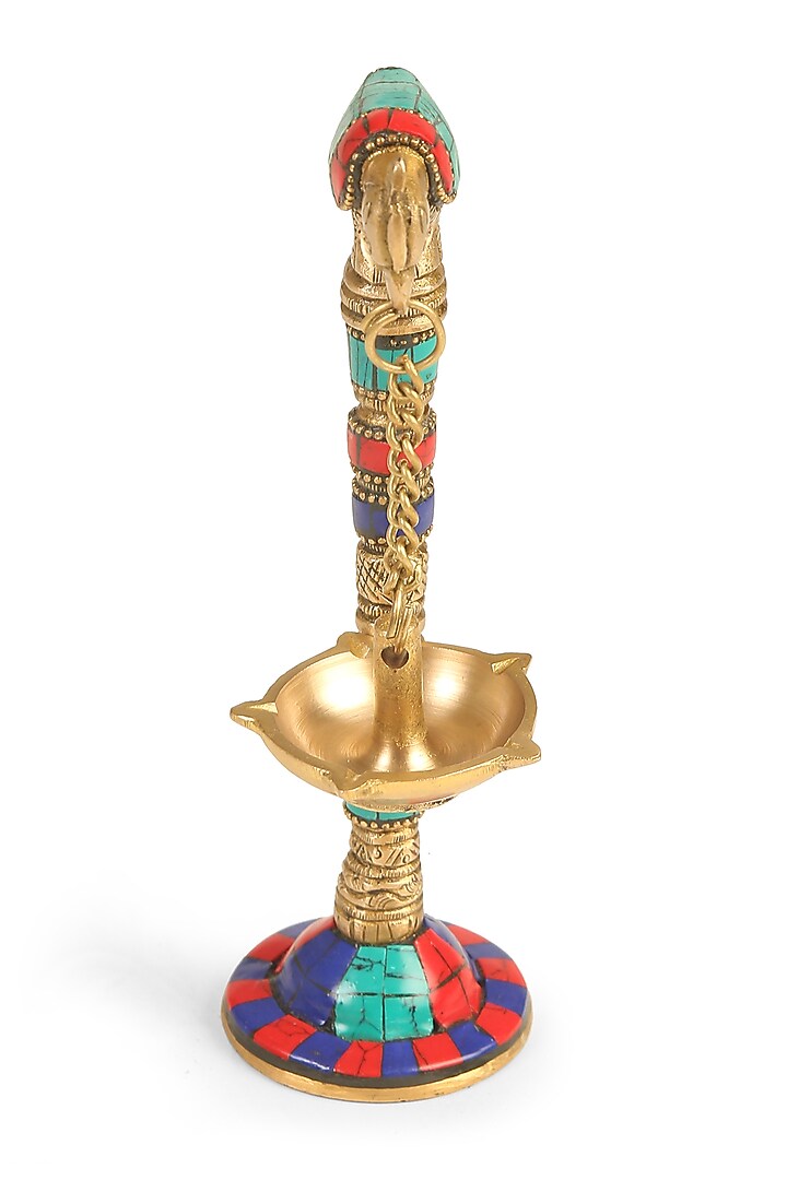 Multi-Colored Brass Handcrafted Parrot Lamp by Amoliconcepts at Pernia's Pop Up Shop