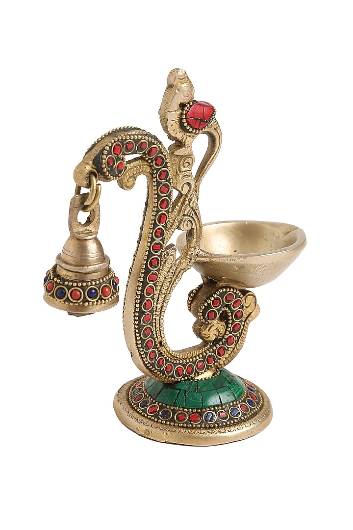 Multi-colored Brass Handcrafted Bird Lamp by Amoliconcepts at Pernia's Pop Up Shop