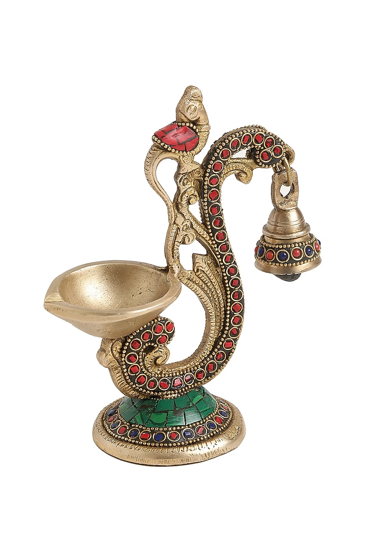 Multi-colored Brass Handcrafted Bird Lamp by Amoliconcepts at Pernia's Pop Up Shop