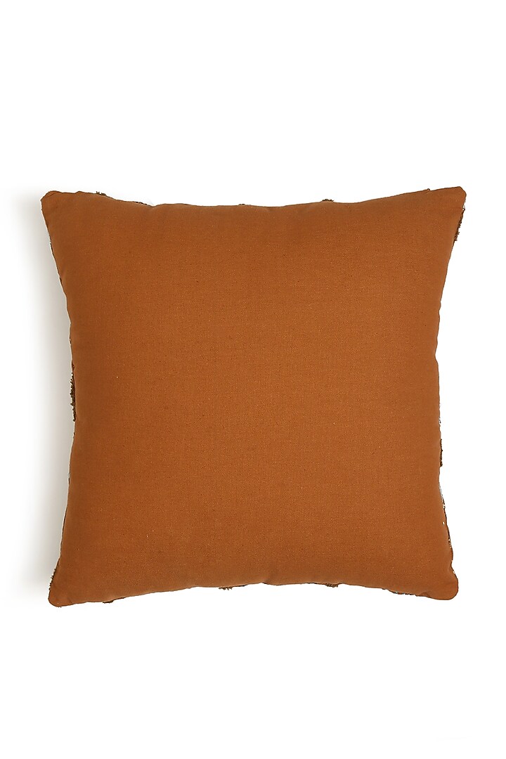 Mustard & Blue Embroidered Cushion Cover by Amoliconcepts at Pernia's Pop Up Shop