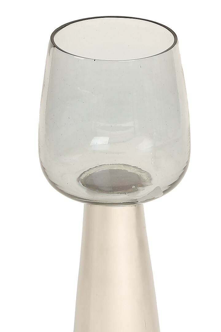 Smokey Grey Glass Hurricane (Set of 3) by Amoliconcepts at Pernia's Pop Up Shop