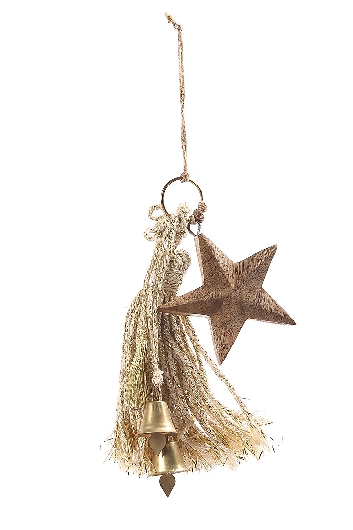 Off-White & Golden Christmas Ornaments (Set of 3) by Amoliconcepts at Pernia's Pop Up Shop