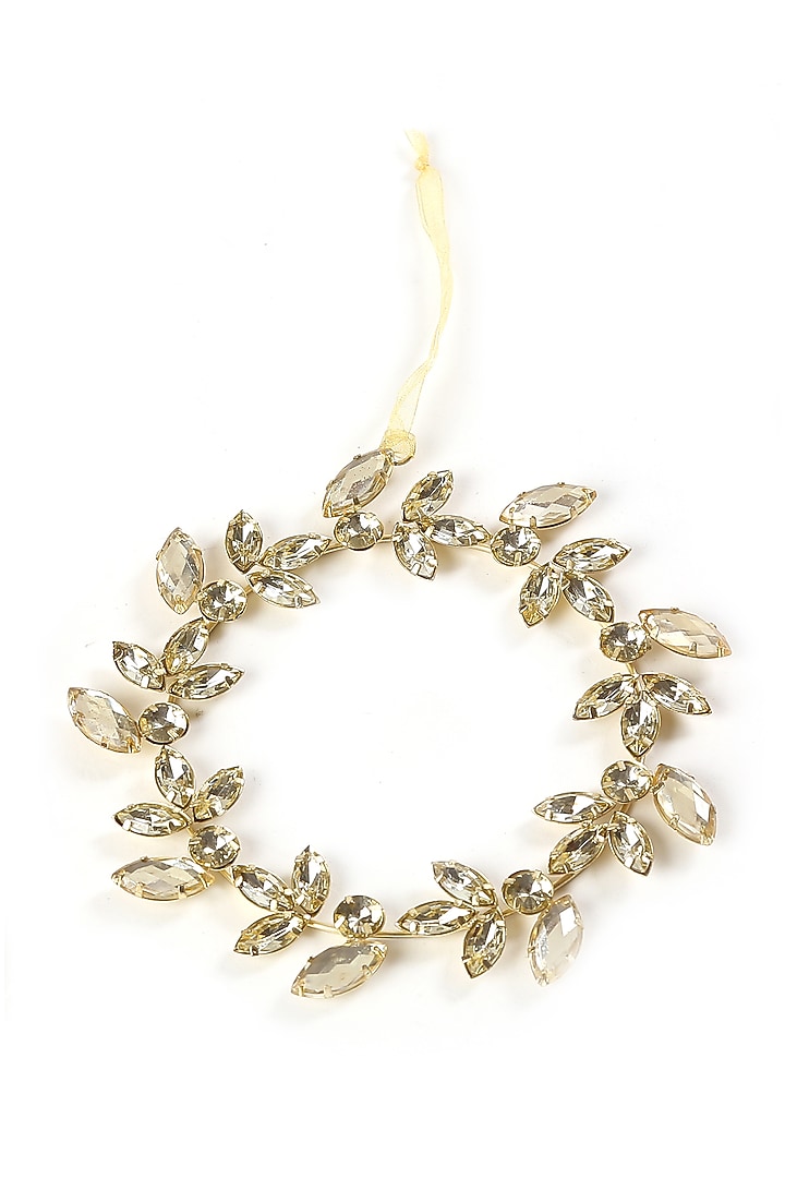 Gold Tone Crystal Star Ornament & Crystal Wreath (Set of 2) by Amoliconcepts at Pernia's Pop Up Shop