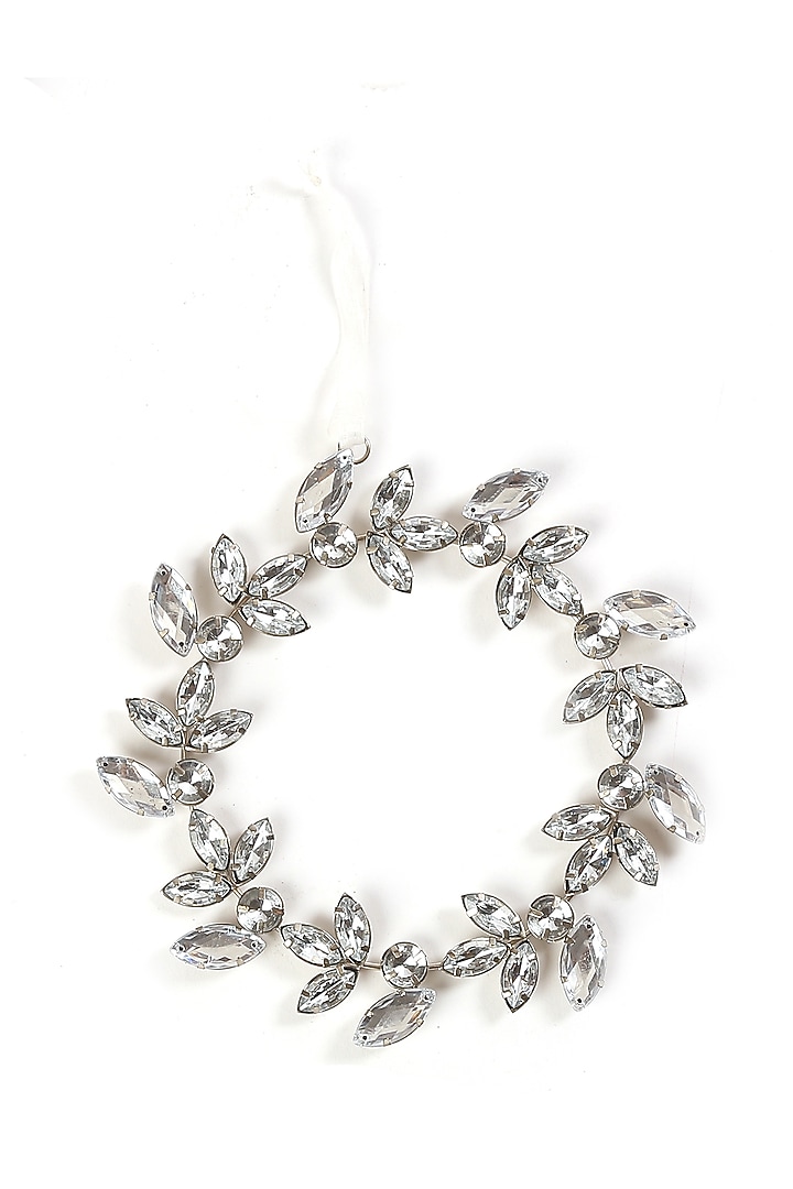 Silver Tone Crystal Star Ornament & Crystal Wreath (Set of 2) by Amoliconcepts at Pernia's Pop Up Shop