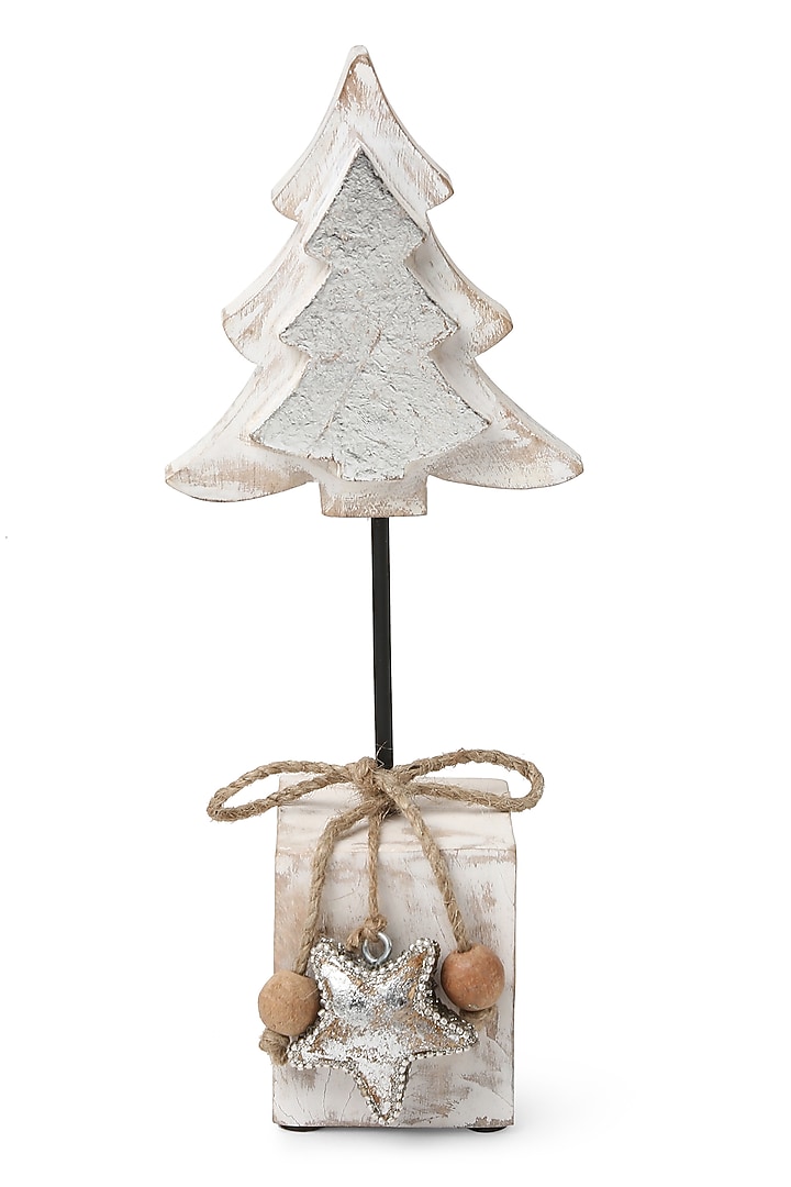 White Wooden Tree With Silver Foiling by Amoliconcepts at Pernia's Pop Up Shop