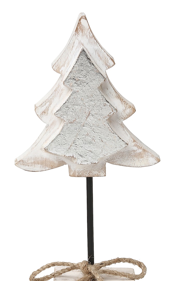 White Wooden Tree With Silver Foiling by Amoliconcepts at Pernia's Pop Up Shop