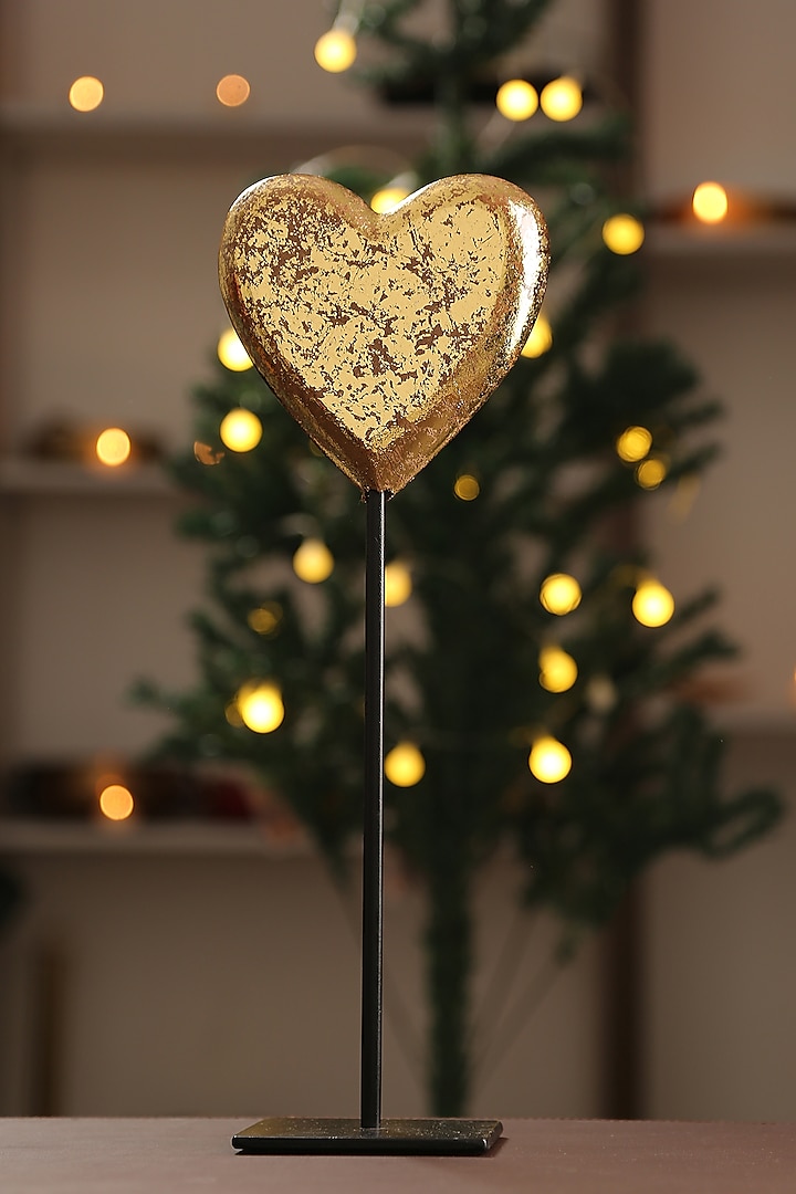 Distress Finish Gold Foiled Heart by Amoliconcepts at Pernia's Pop Up Shop