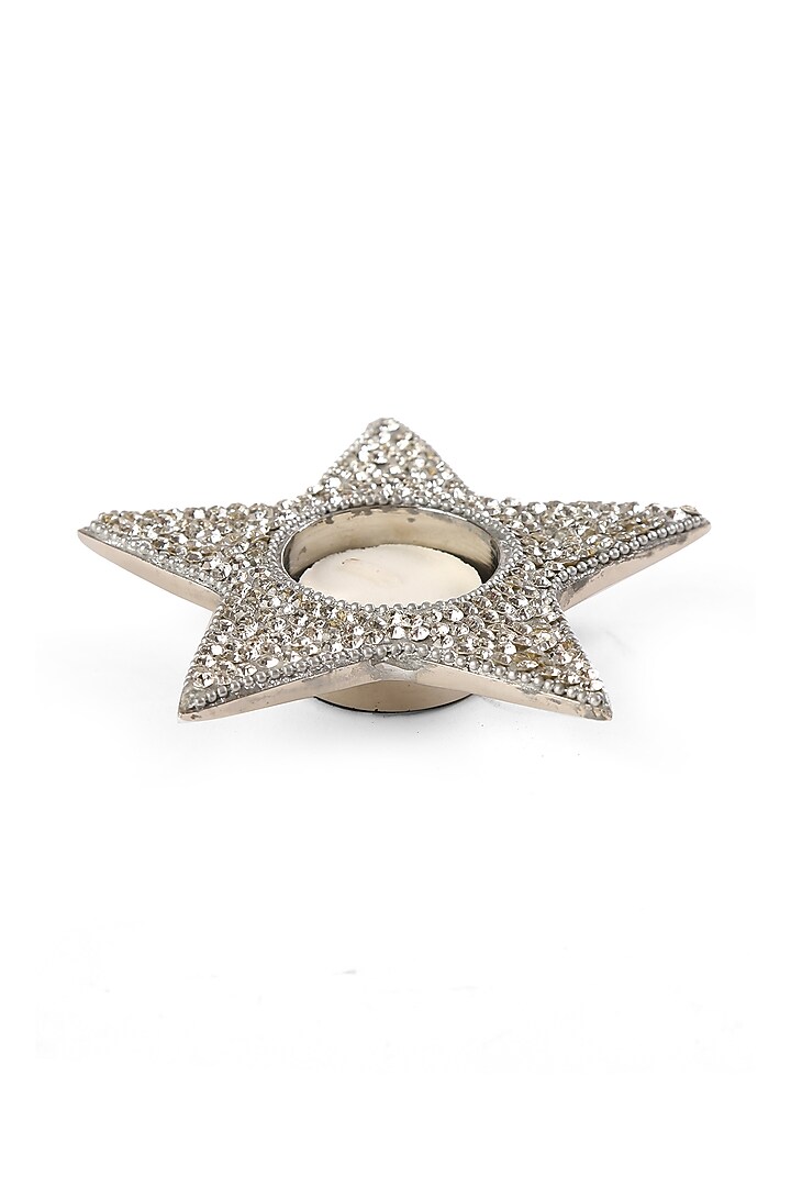 Silver Star Candle Holder With Rhinestones by Amoliconcepts at Pernia's Pop Up Shop