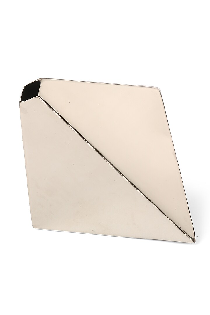 Silver Geometric Design Vase by Amoliconcepts at Pernia's Pop Up Shop