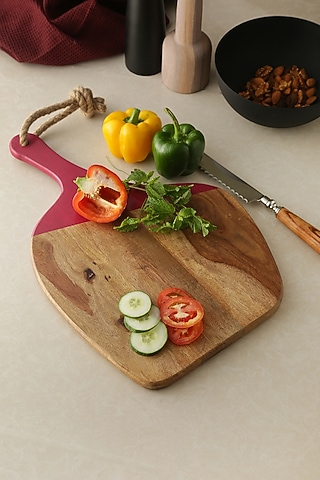 Natural Red Mango Wood Cheese Board by Amoliconcepts
