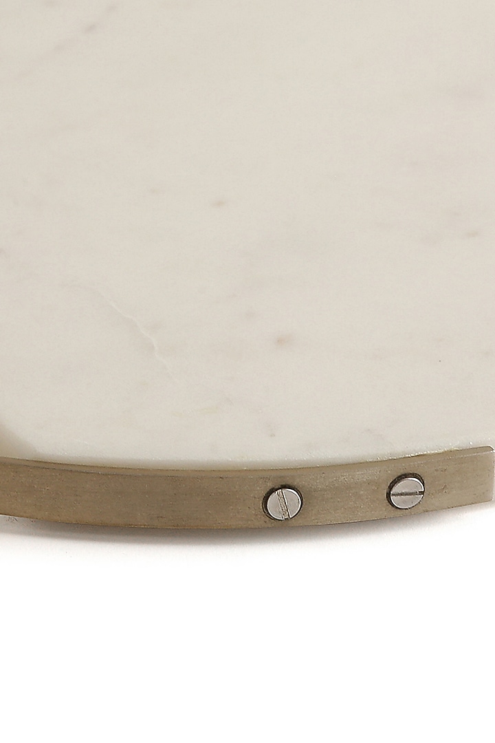 Matt Gold & White Marble Cheese Board Set by Amoliconcepts at Pernia's Pop Up Shop