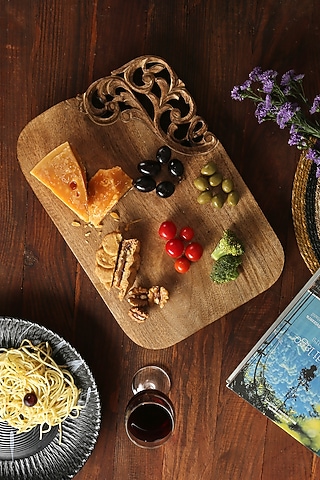 Natural Mango Wood Cheese Board by Amoliconcepts