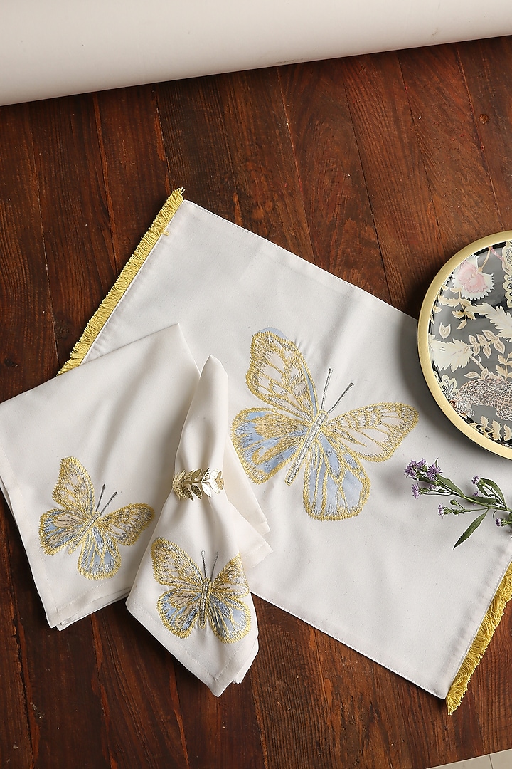 Multi-Colored Cotton Embroidered Table Mat by Amoliconcepts at Pernia's Pop Up Shop