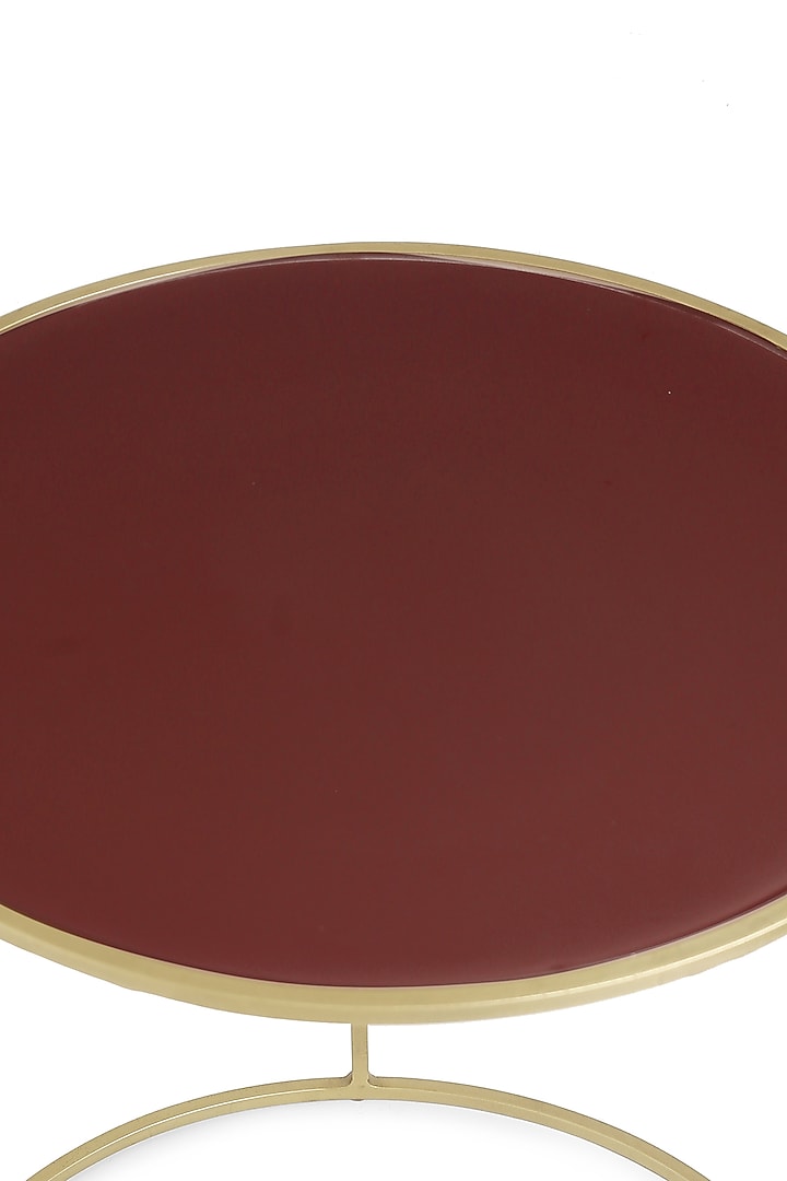 Light Red Handcrafted Coffee Table (Set of 2) by Amoliconcepts at Pernia's Pop Up Shop