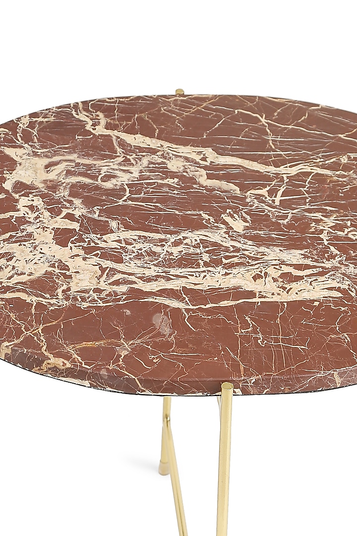 Cherry & Beige Handcrafted Coffee Table (Set of 2) by Amoliconcepts at Pernia's Pop Up Shop
