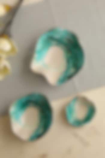 Multi-Coloured Aluminium Platter (Set of 3) by Amoliconcepts at Pernia's Pop Up Shop