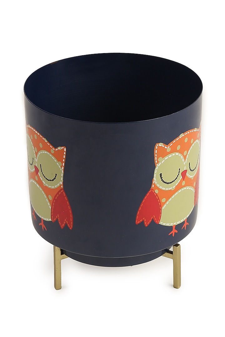 Blue Hand-Painted Planter by Amoliconcepts at Pernia's Pop Up Shop