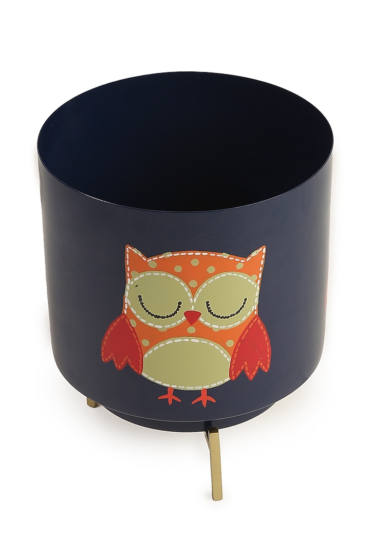 Blue Hand-Painted Planter by Amoliconcepts at Pernia's Pop Up Shop