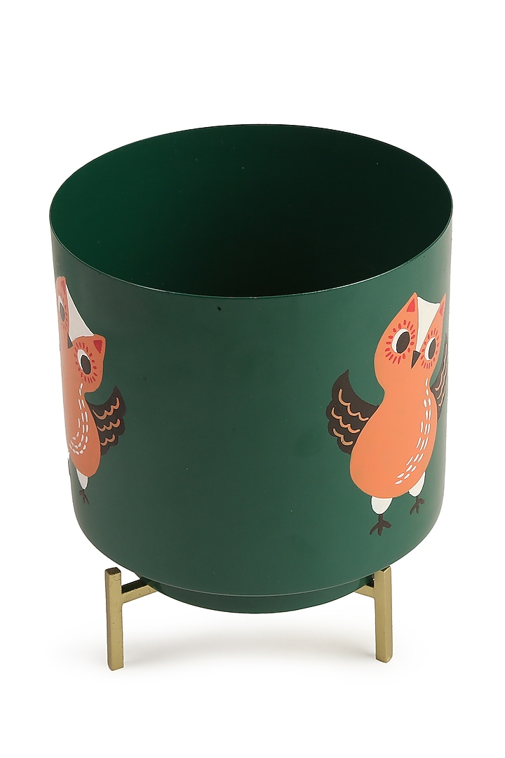 Green Hand-Painted Planter by Amoliconcepts at Pernia's Pop Up Shop