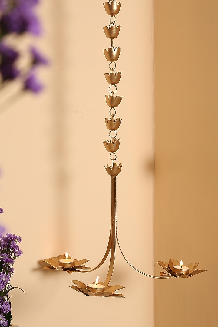 Matte Gold Iron Tealight Holder by Amoliconcepts at Pernia's Pop Up Shop