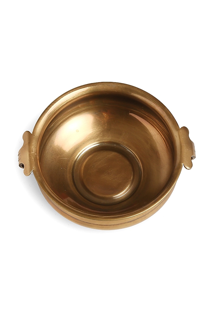 Antique Gold Finish Brass Urli by Amoliconcepts at Pernia's Pop Up Shop