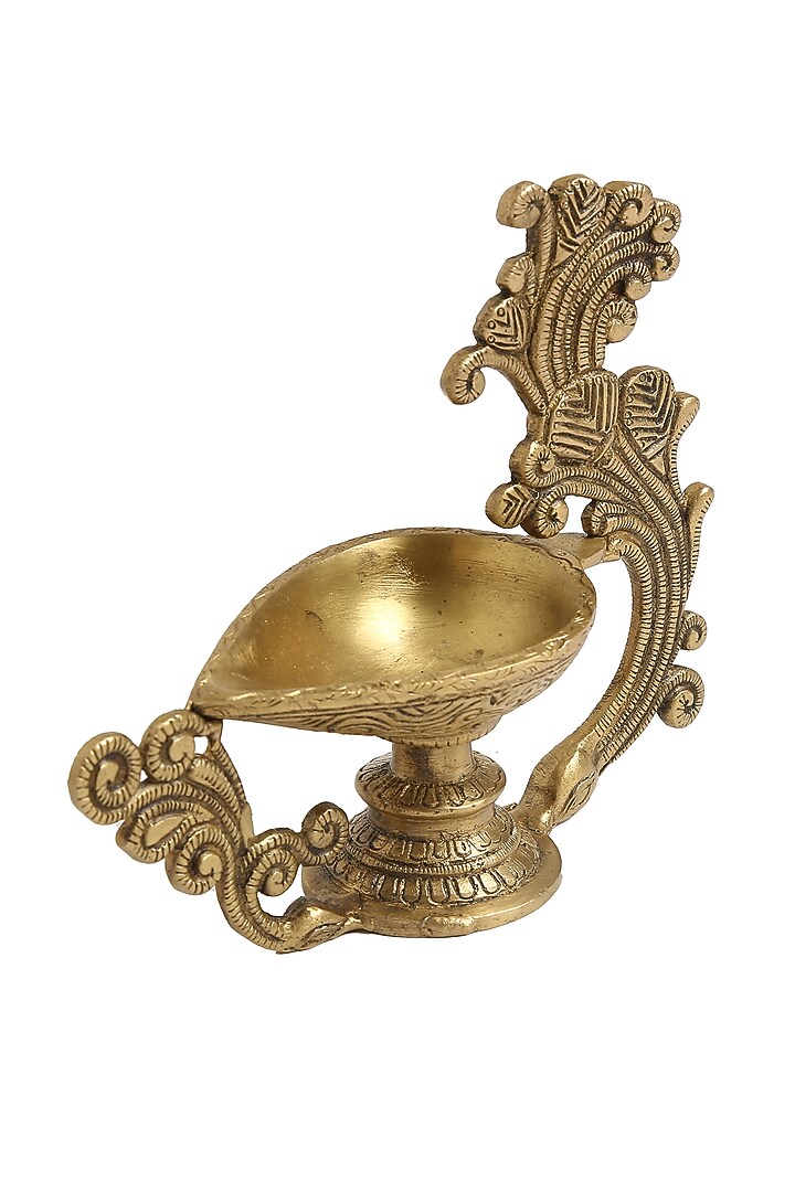 Antique Gold Diya In Brass by Amoliconcepts at Pernia's Pop Up Shop