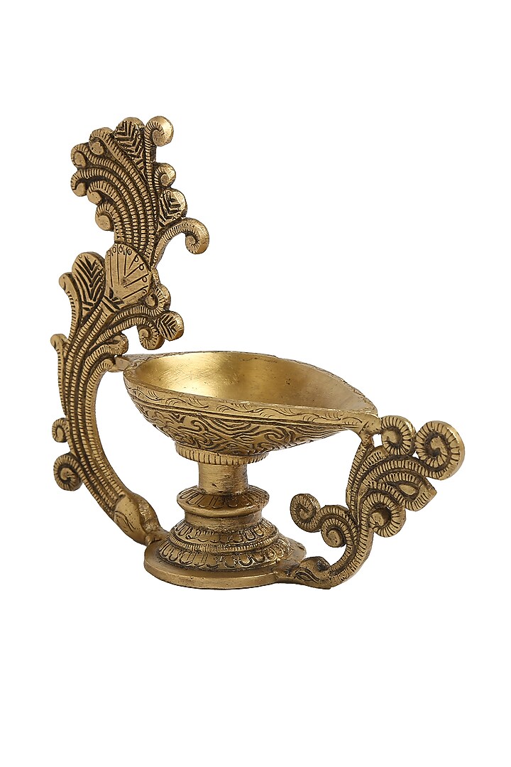 Antique Gold Diya In Brass by Amoliconcepts at Pernia's Pop Up Shop