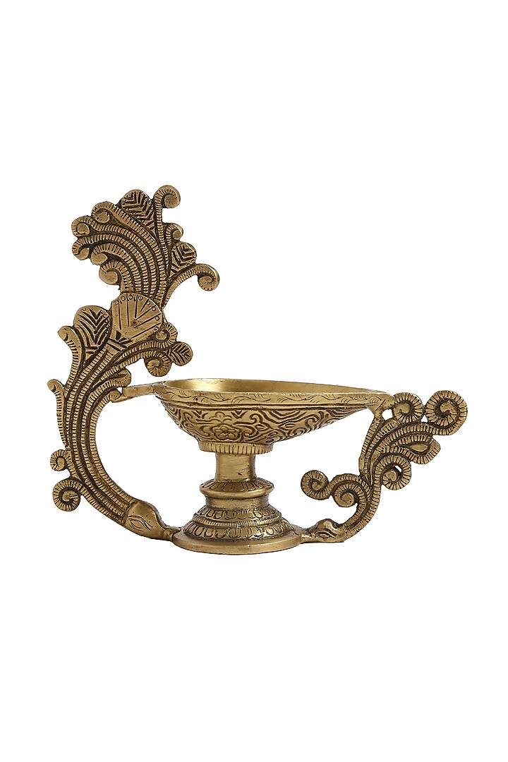 Antique Gold Diya In Brass by Amoliconcepts at Pernia's Pop Up Shop