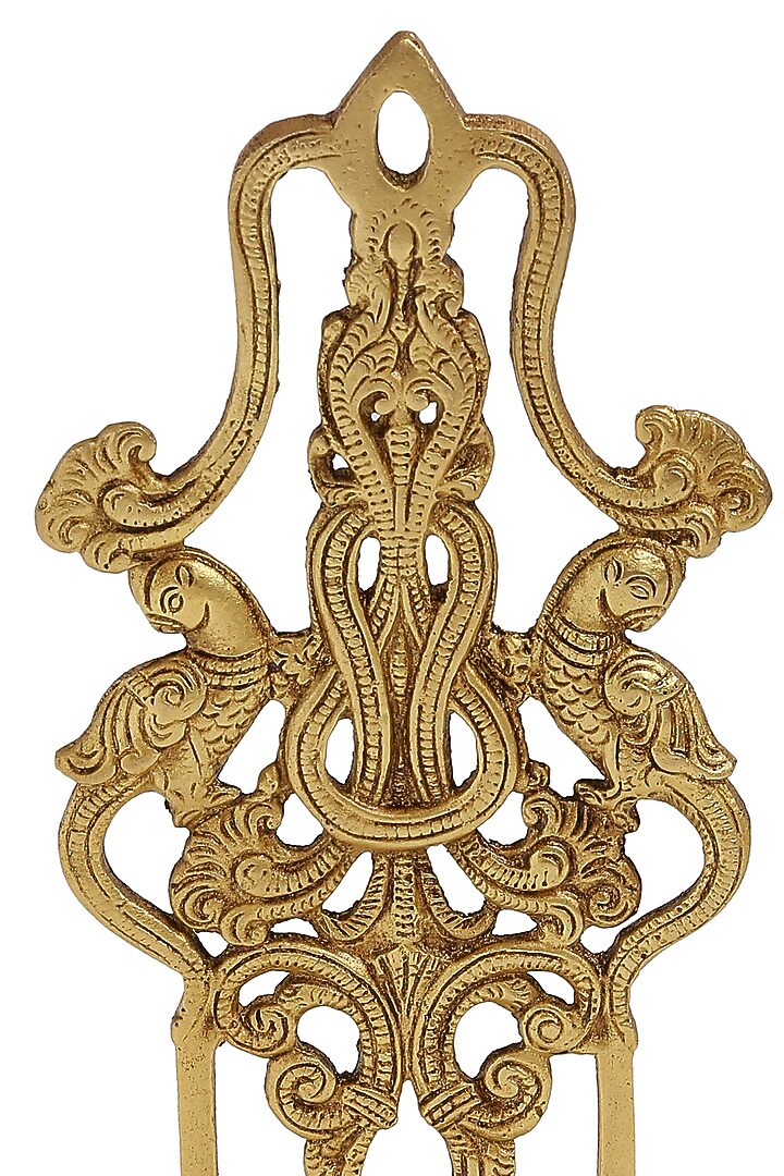 Antique Gold Brass Wall Diya by Amoliconcepts at Pernia's Pop Up Shop
