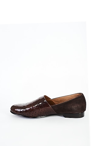 Brown Leather Shoes by ARTIMEN