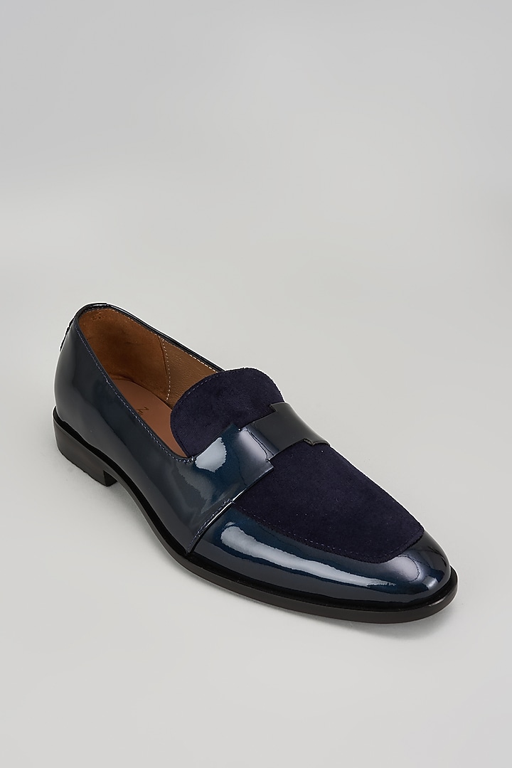 Blue Leather Shoes by ARTIMEN at Pernia's Pop Up Shop