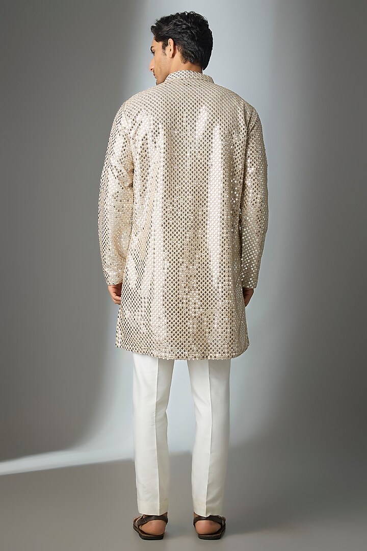 Subtle Gold Georgette Kurta by ARTIMEN at Pernia's Pop Up Shop