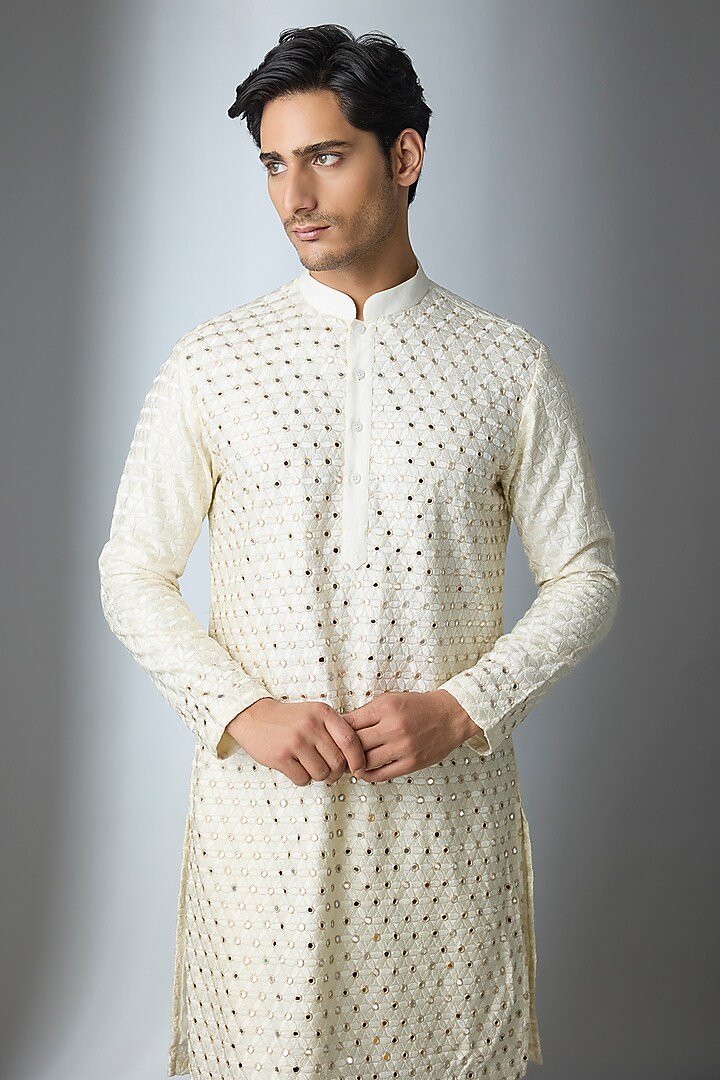 Ivory Silk Kurta by ARTIMEN at Pernia's Pop Up Shop