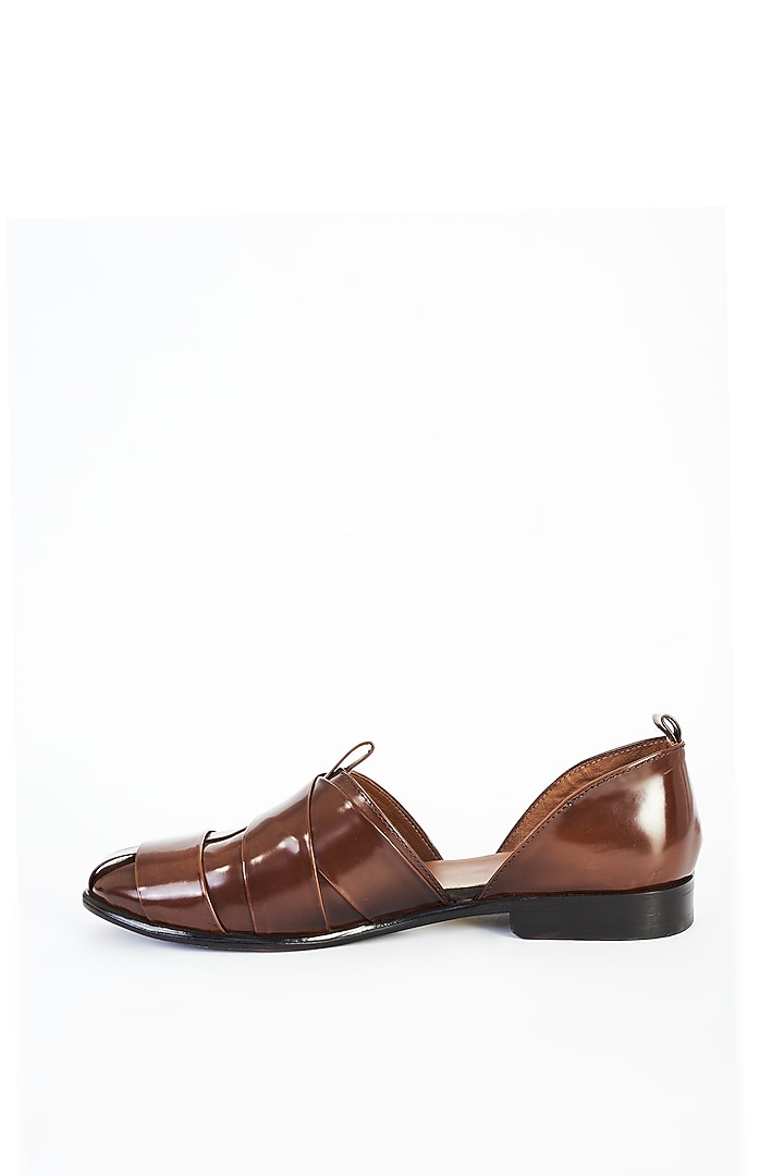 Brown Leather Shoes by ARTIMEN at Pernia's Pop Up Shop