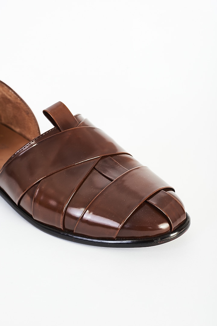 Brown Leather Shoes by ARTIMEN at Pernia's Pop Up Shop