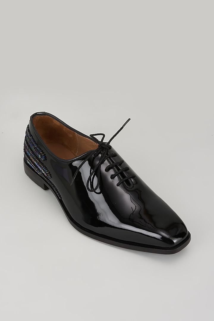 Black Leather Oxford Shoes by ARTIMEN at Pernia's Pop Up Shop