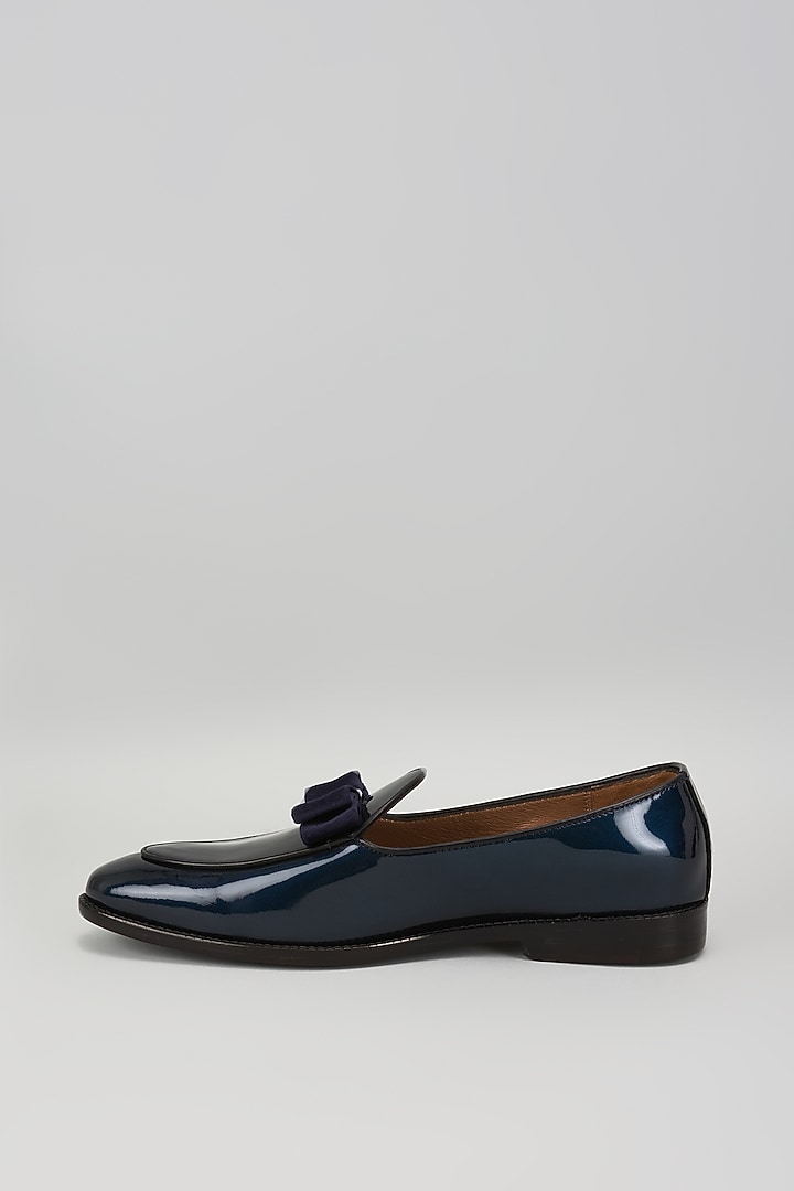 Blue Leather Shoes by ARTIMEN at Pernia's Pop Up Shop