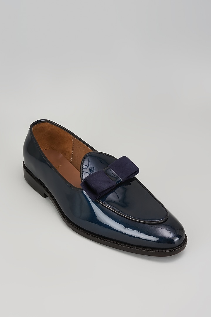 Blue Leather Shoes by ARTIMEN at Pernia's Pop Up Shop