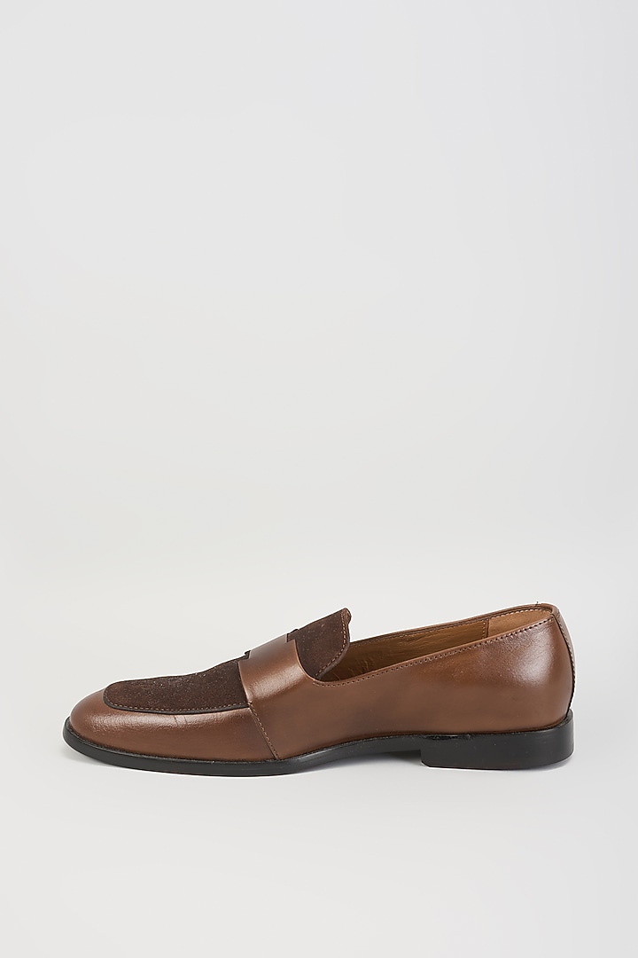 Brown Leather Loafers by ARTIMEN at Pernia's Pop Up Shop