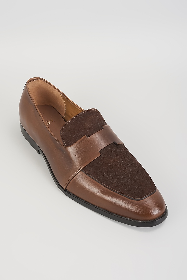 Brown Leather Loafers by ARTIMEN at Pernia's Pop Up Shop