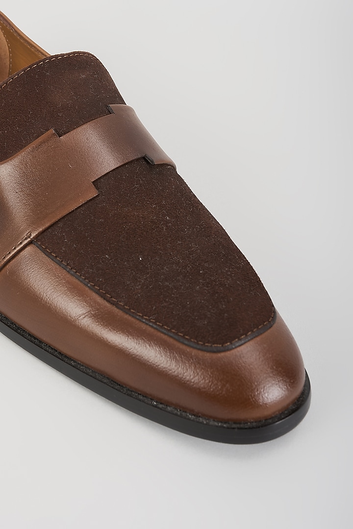 Brown Leather Loafers by ARTIMEN at Pernia's Pop Up Shop