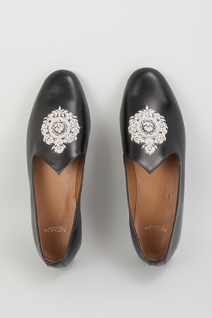 Black Leather Loafers by ARTIMEN at Pernia's Pop Up Shop