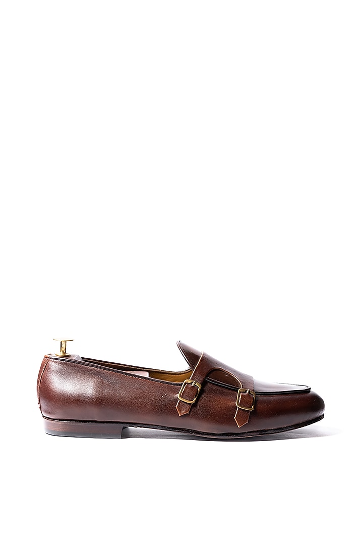 Burnt Brown Leather Loafers by ARTIMEN at Pernia's Pop Up Shop