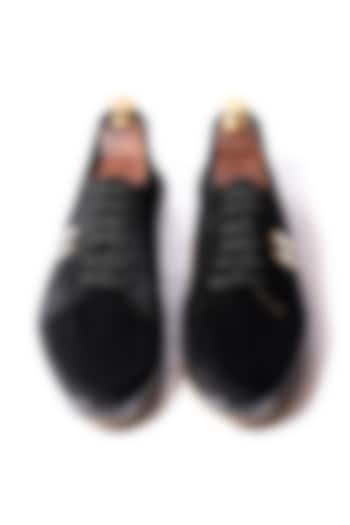 Black Bleakers With Golden Stripes by ARTIMEN at Pernia's Pop Up Shop