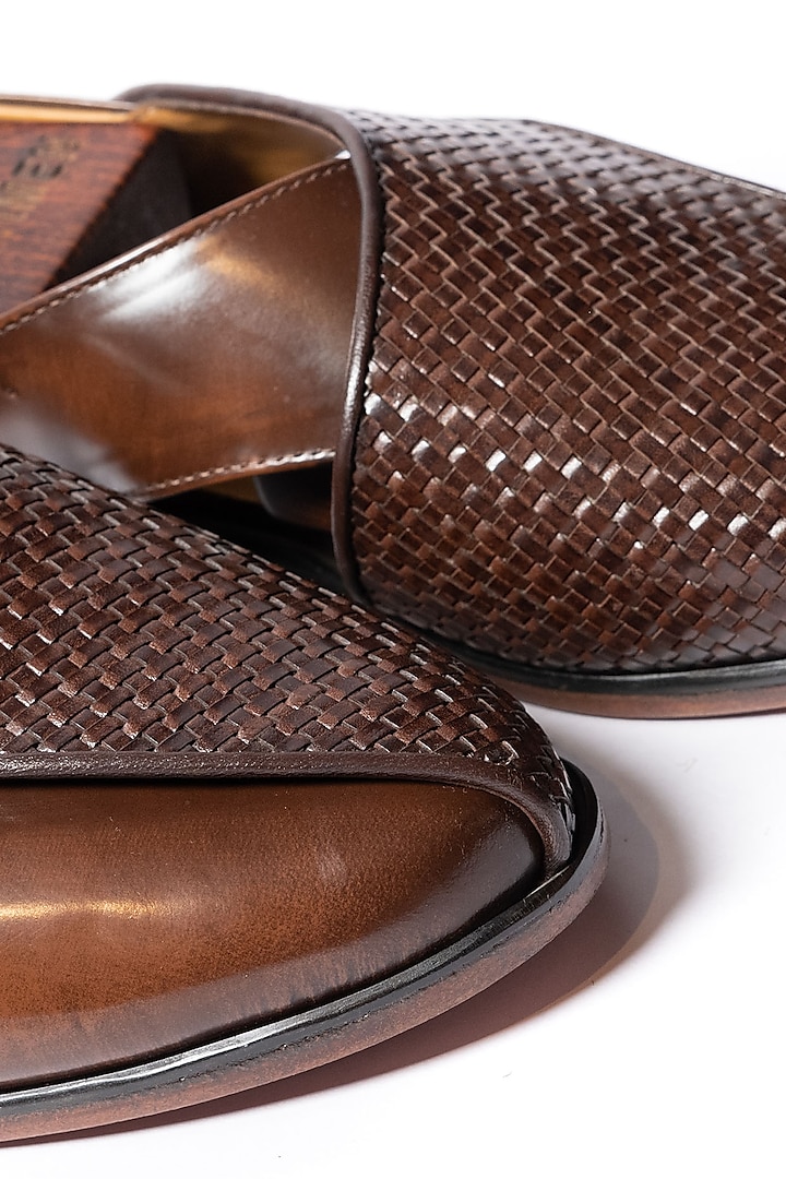 Burnt Brown Woven Peshwari by ARTIMEN at Pernia's Pop Up Shop