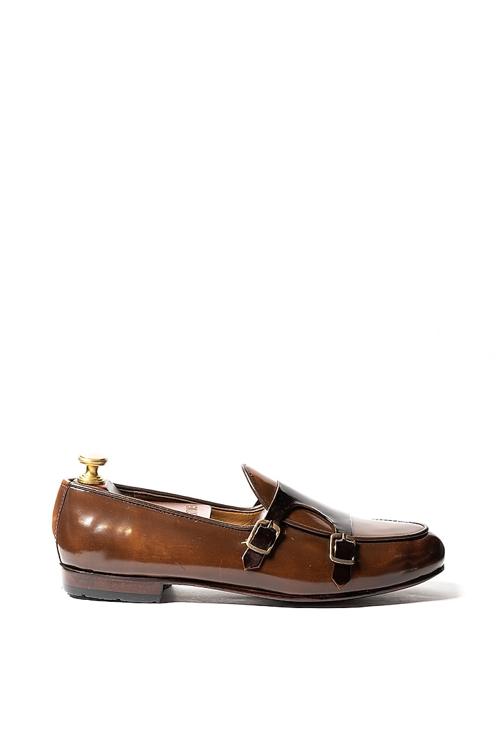 Deep Brown Leather Handcrafted Loafers by ARTIMEN at Pernia's Pop Up Shop