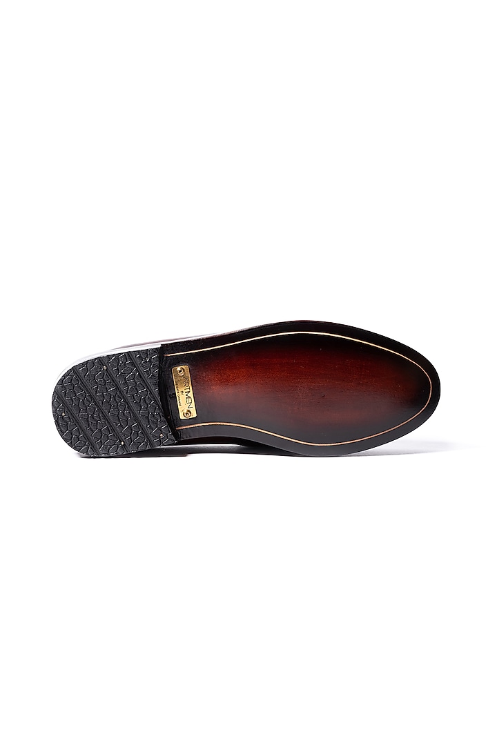 Burnt Cherry Leather Loafers by ARTIMEN at Pernia's Pop Up Shop